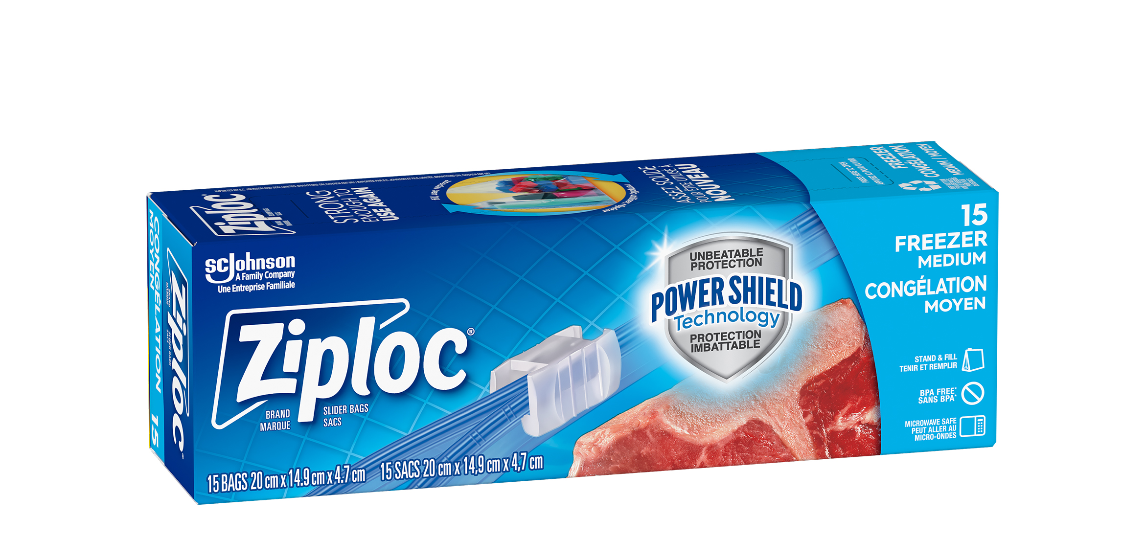 Ziploc®, Slider Freezer Bags Medium, Ziploc® brand